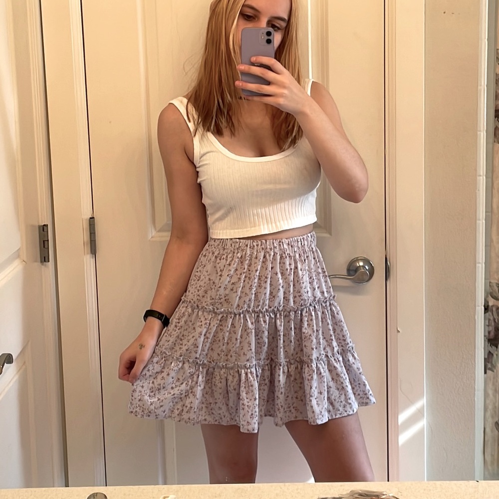Medium Floral ROMWE Skirt